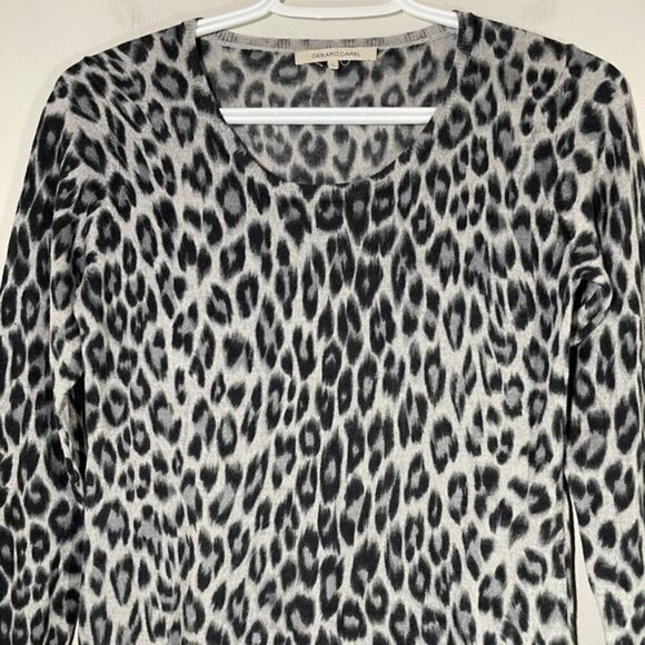Gerard Darel Leopard Print Knitted 100% Wool Dress size 1 - Picture 4 of 6
